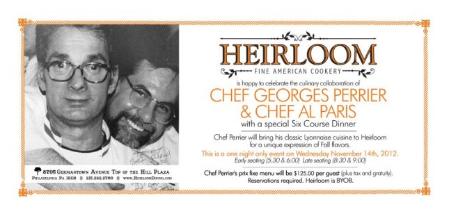 Chef Georges Perrier and Chef Al Paris